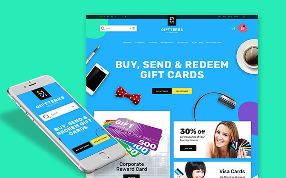 Gift Cards for Any Purpose Prestashop Theme 