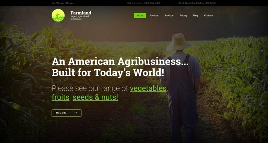 Farmland Website Template