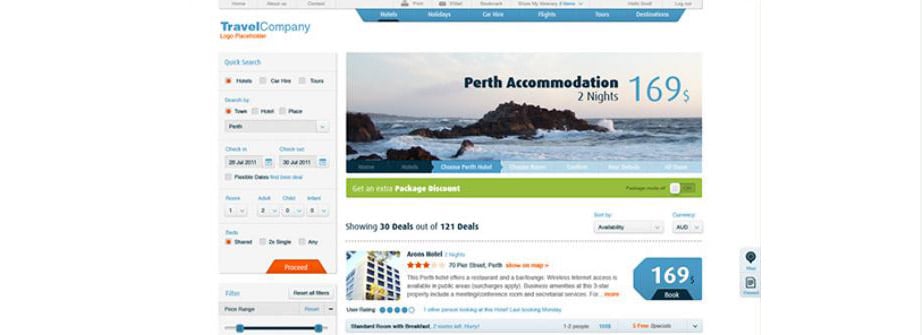 Travel Website Redesign