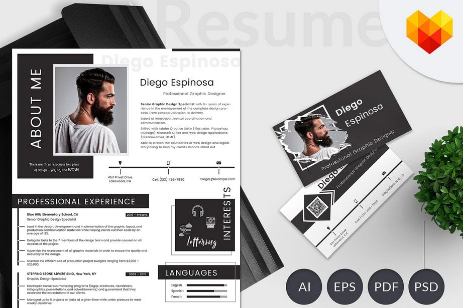 resume templates graphic designer image