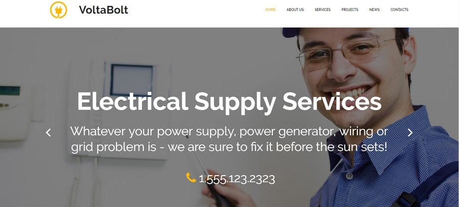 VoltaBolt Industrial Website Template