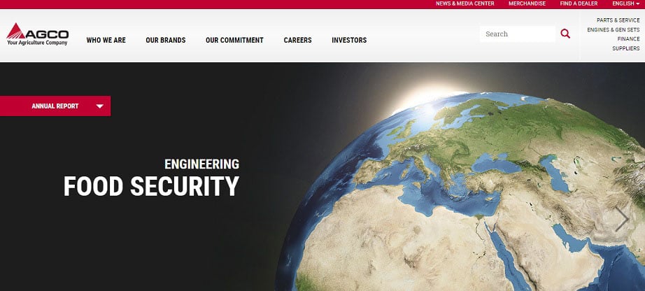 AGCO industrial website