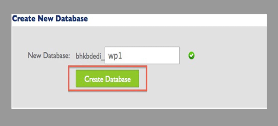 migrate WordPress site create a new database