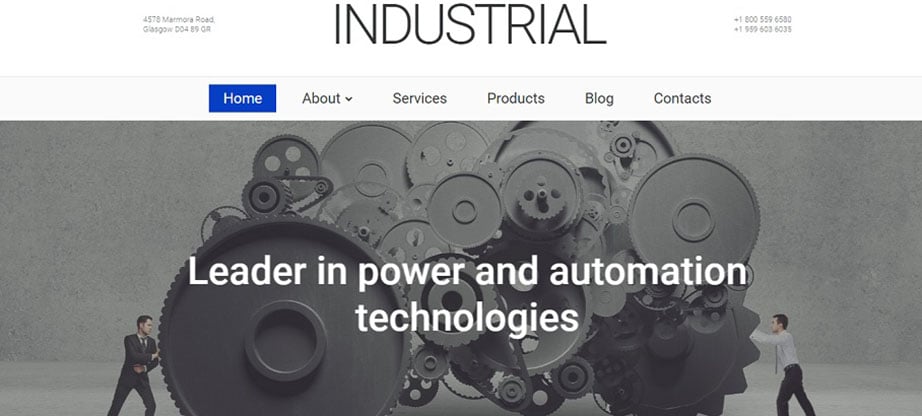 Industrial Responsive Website Template