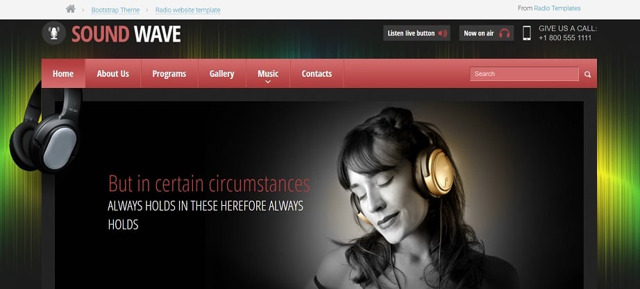 Internet Radio Station radio website design