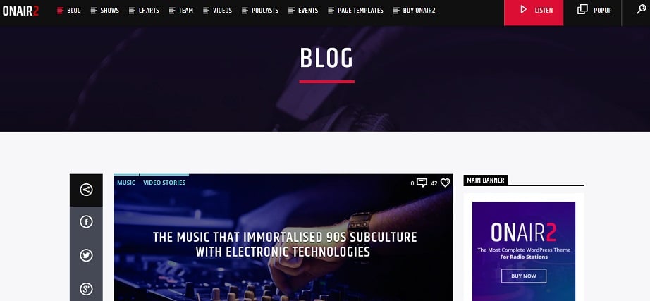 radio website design blog