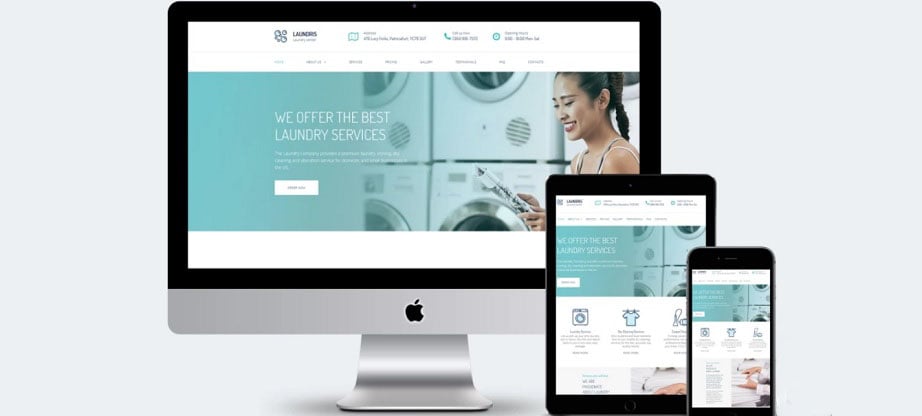 Laundris Responsive Website Template