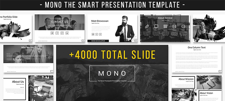 Mono - The Smart Presentation PowerPoint Template