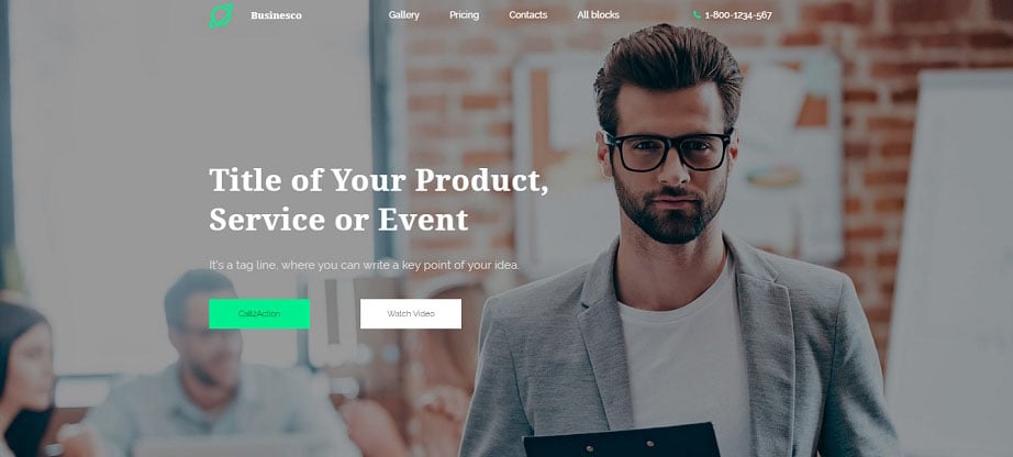 Businesco Landing Page Template