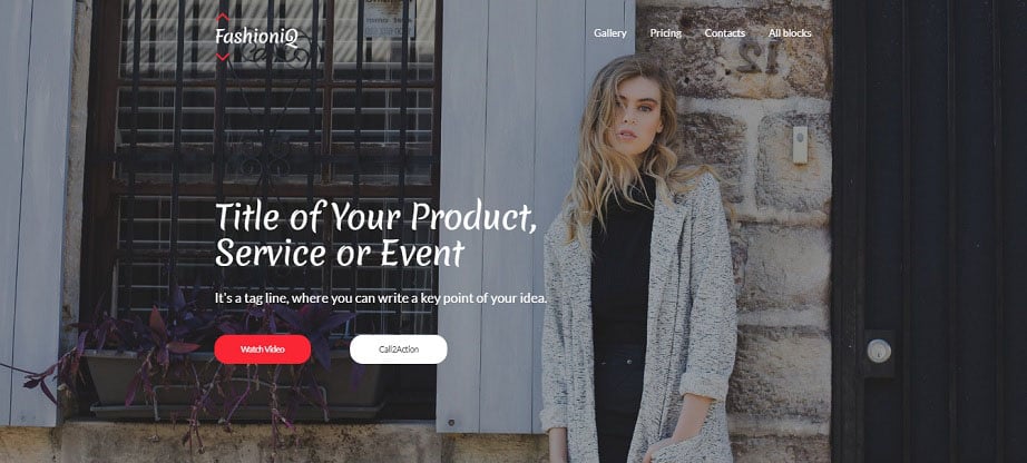 Fashioniq Landing Page Template