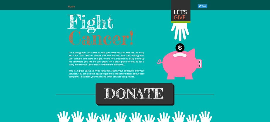 Fight Cancer Free Wix Theme