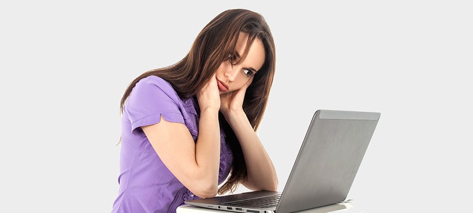 image of a girl thinking about Ecommerce UI