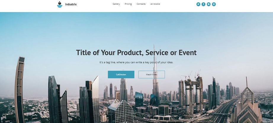 Industrix Landing Page Template