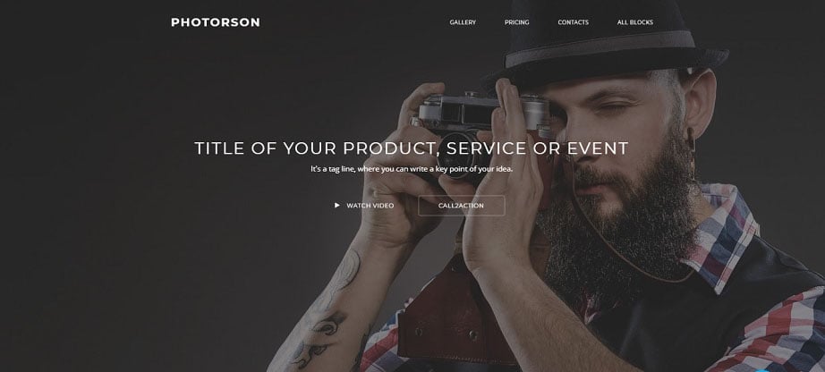 Photorson Landing Page Template