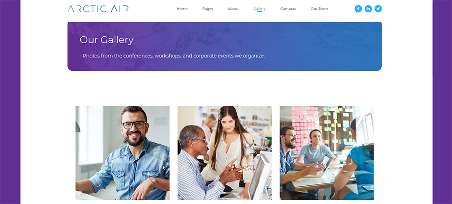 creative gallery template