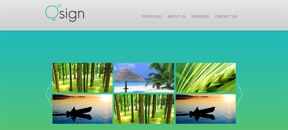 Blue-Green Portfolio Website Template