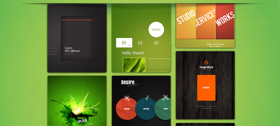 Metro Style Website Template with Vertically Scrolling Gallery