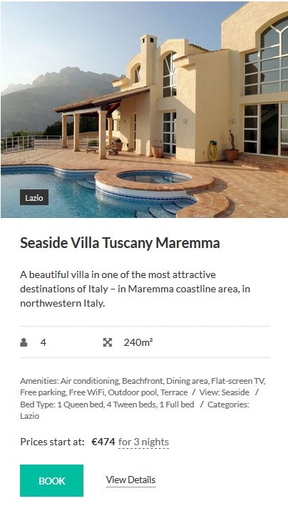 hotel theme wordpress properties