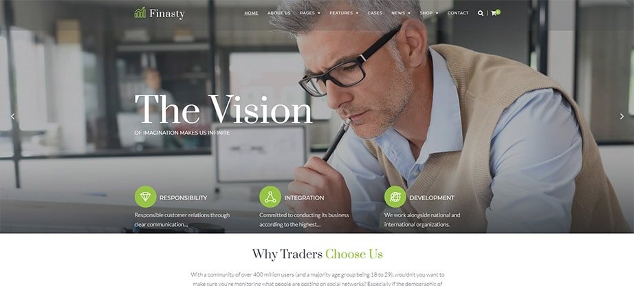 Finasty - Efficient Business Services WordPress Theme