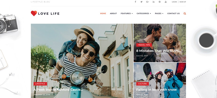 Love Life - Responsive Personal Blog WordPress Theme