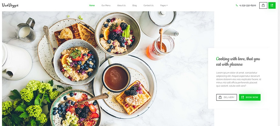 Viva Veggie - Cafe & Restaurant WordPress Theme