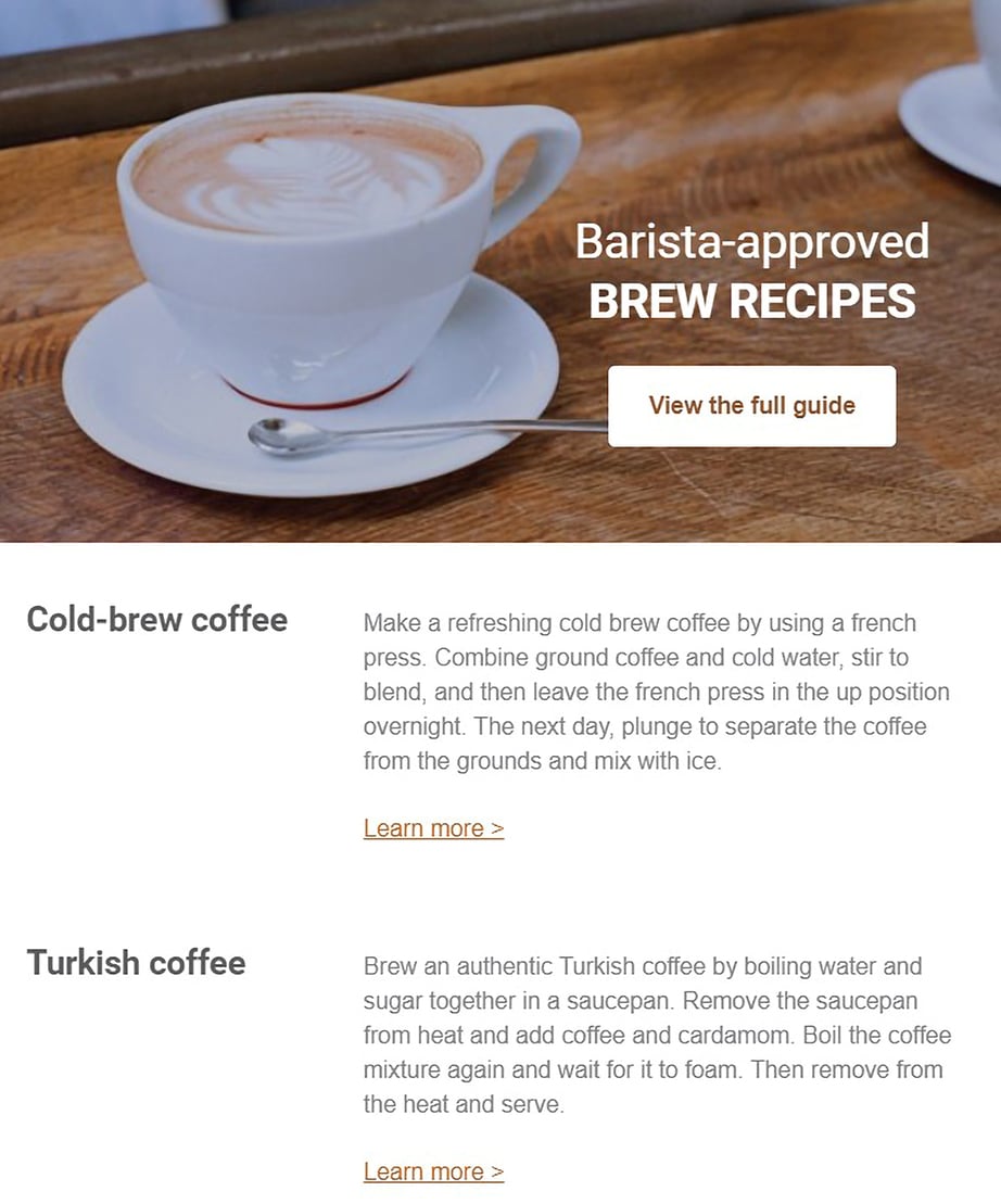 Free Email Templates Recipe Digest Campaign Monitor image