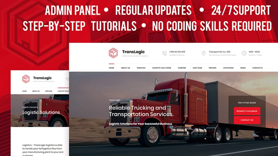 Transportation and Logistics Company Website Template