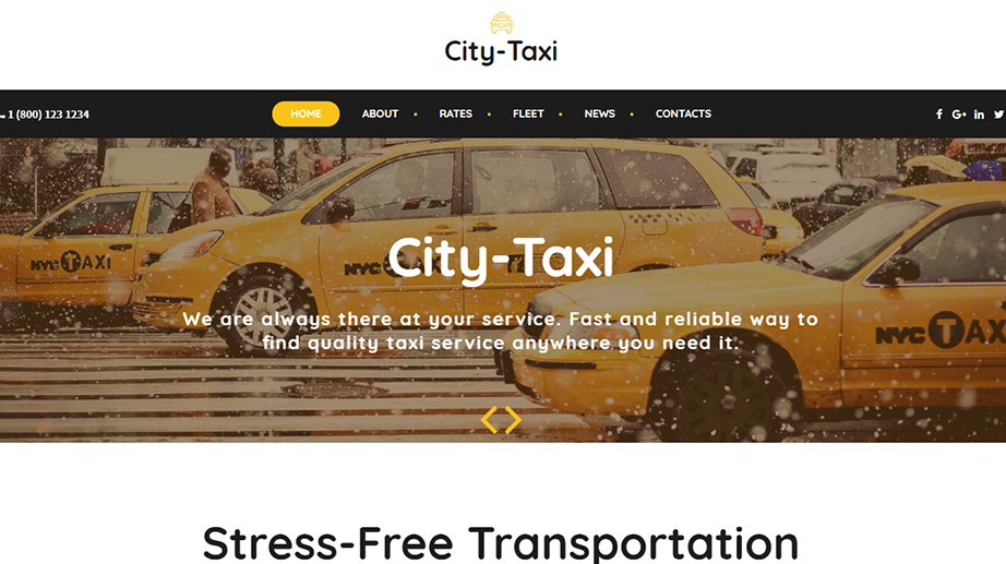 Taxi Service Website Template