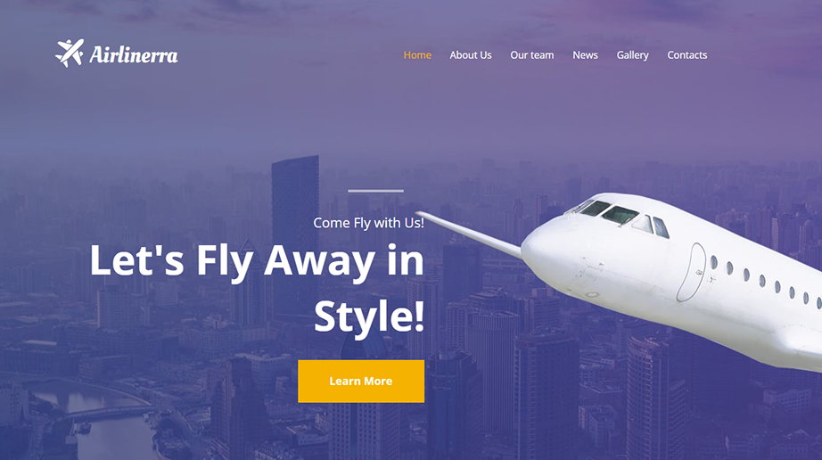 Private Airline Company HTML Template