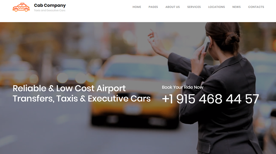 logistic web template taxi adn cab homepage image