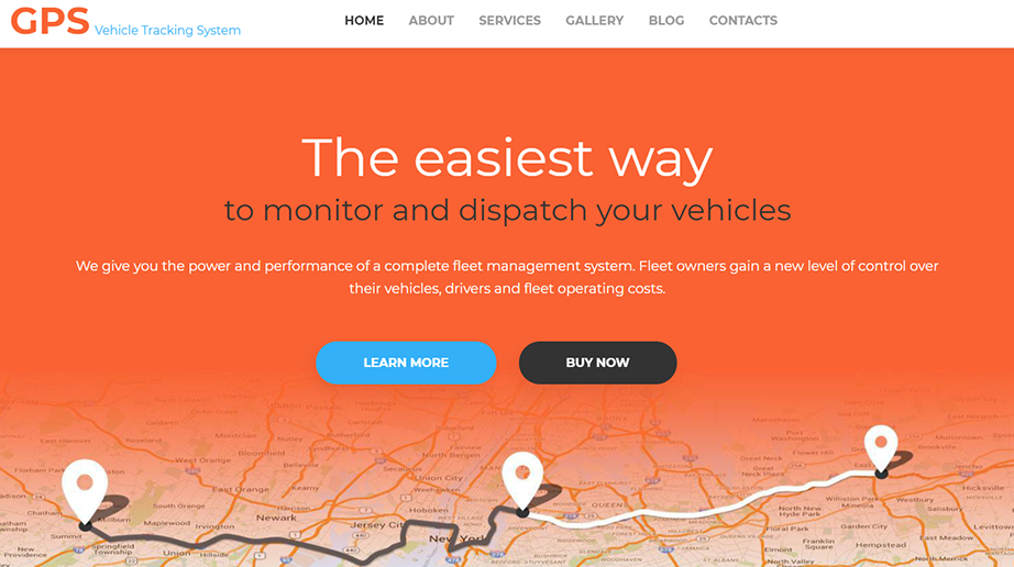 GPS Responsive Website Template