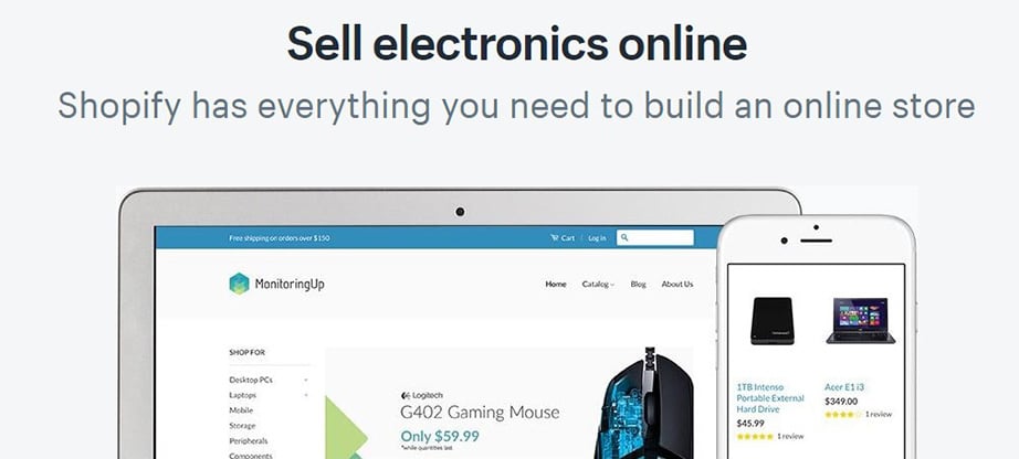 sell electronics image shopify