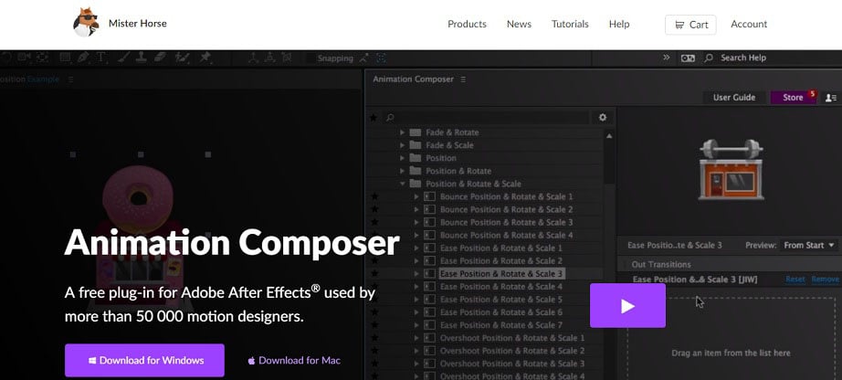 animation composer 1000 motion presets