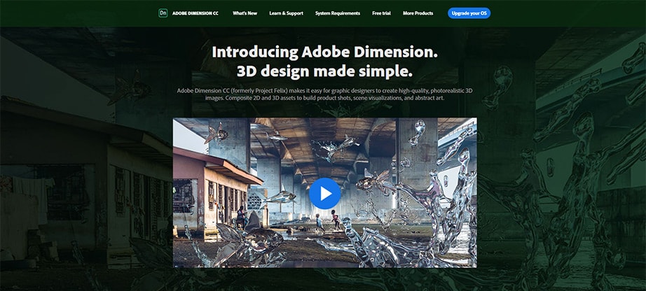 system requirements for adobe dimension