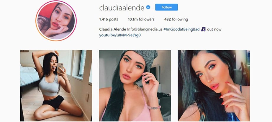 Cláudia Alende Instagram Account