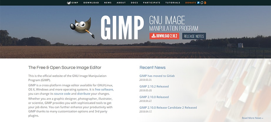 GIMP - Free Photo Editing Apps