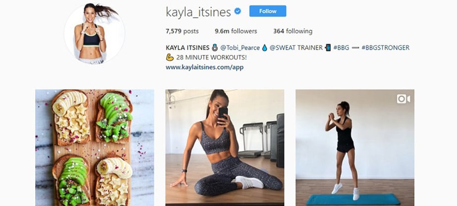 Kayla Itsines Instagram Account