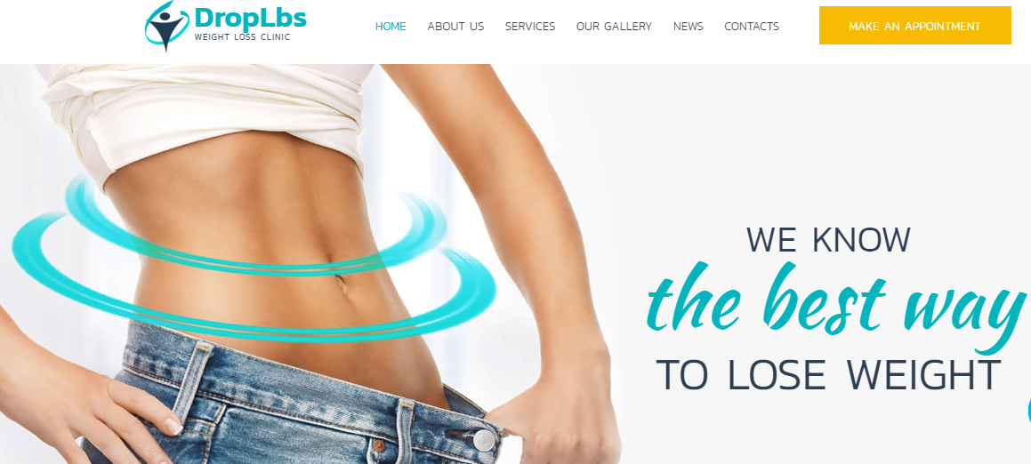 Weight Loss Website template for Clinics, Trainers, Fitness and Health Programs