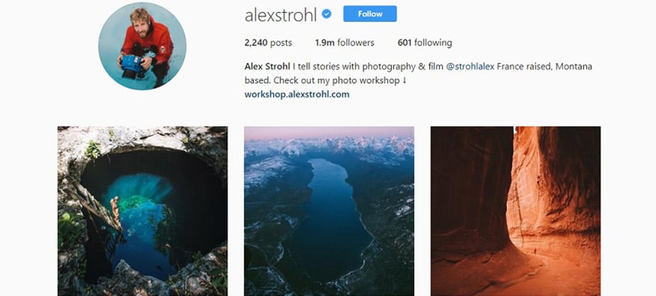 Alex Strohl Instagram Account