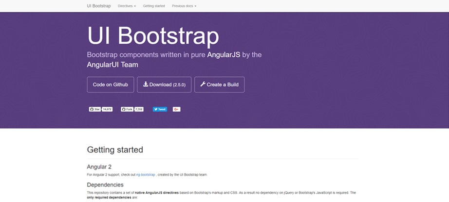 Angular UI Bootstrap javascript framework image