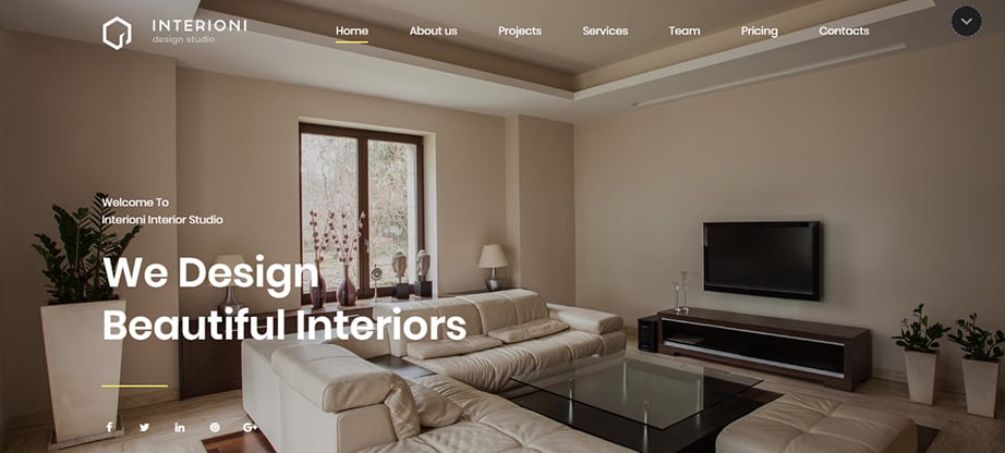 interior design website builder and hosting