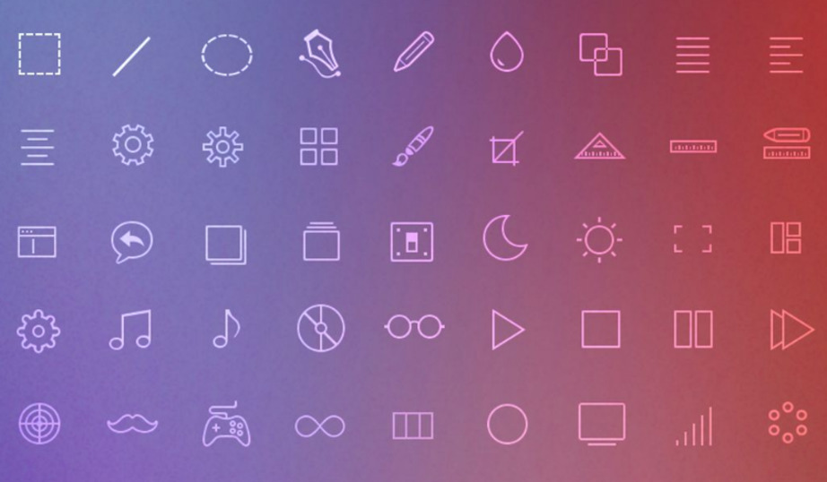 Icons in all formats web design bundle image