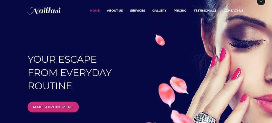 beauty salon website builder and hosting