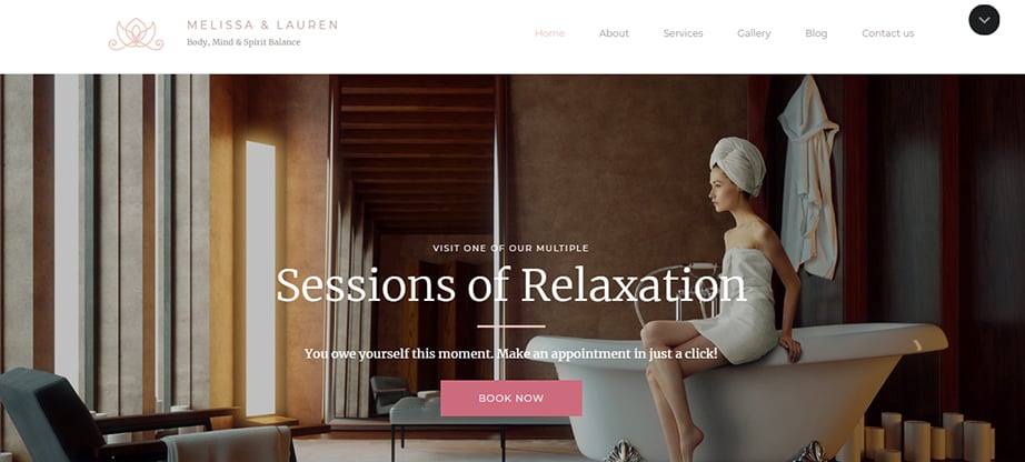 spa salon website builder and hosting