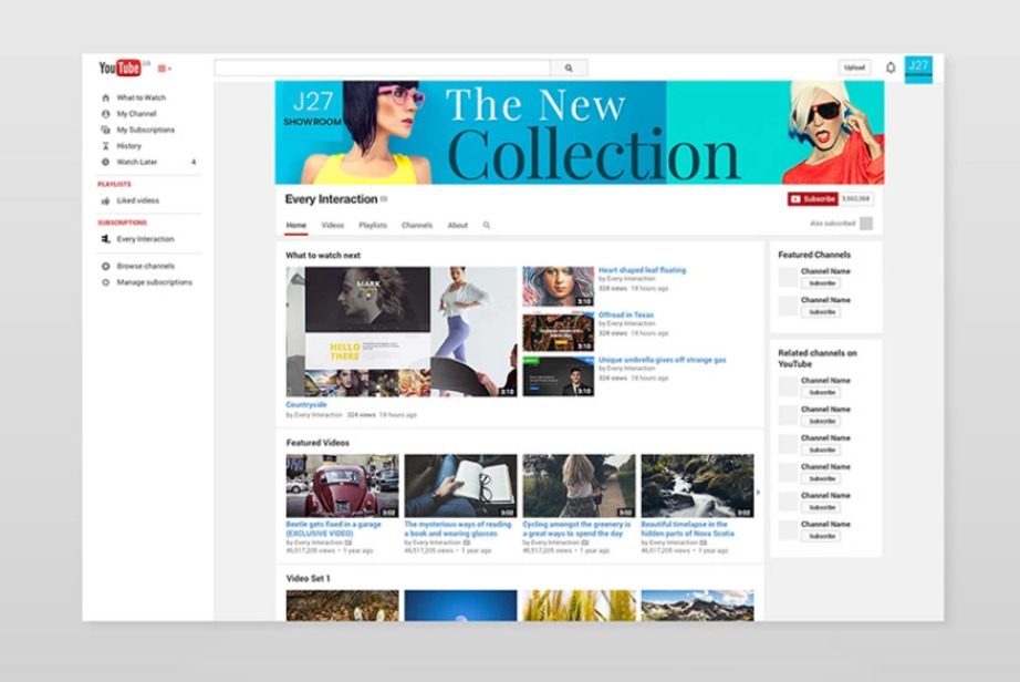 YouTube Cover Templates visual design bundle image