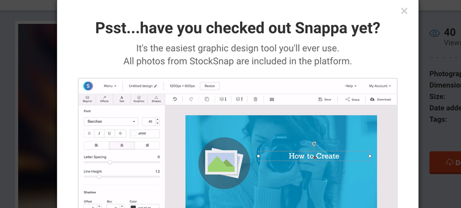 Snappa infographic templates editor