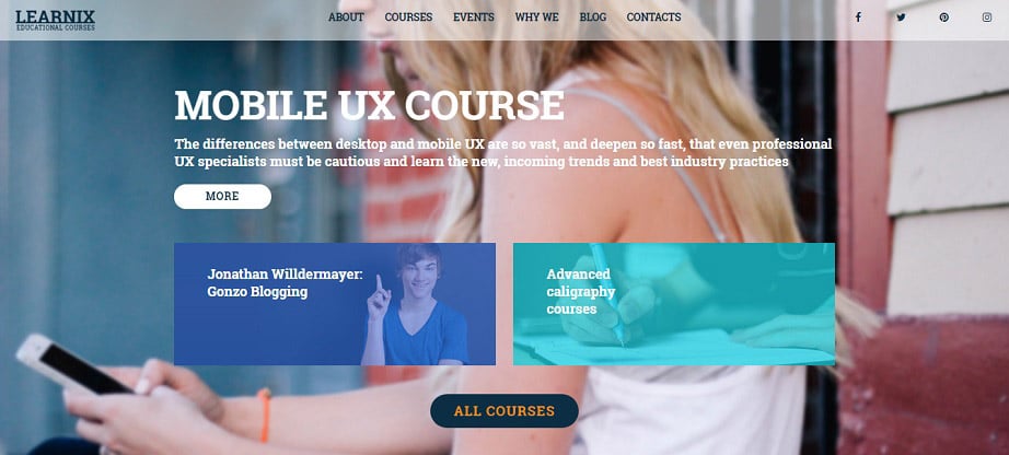 Learnix Online Education Template for E-Learning Platforms
