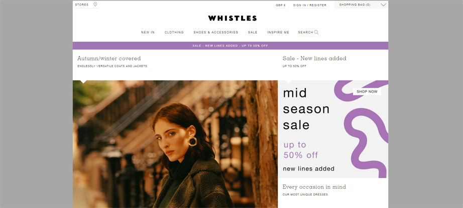 whistles online lookbook shop