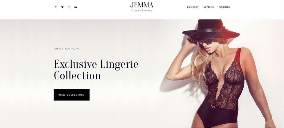 lingerie fashion website template motocms jemma