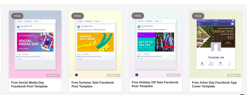 Free Facebook Templates